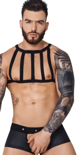 Pikante 1086 Hard Harness Jockstrap Black