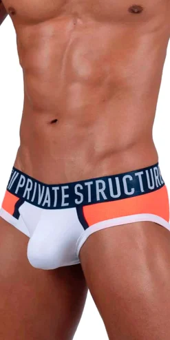Private Structure Baut4388 Athlete Mini Briefs White League