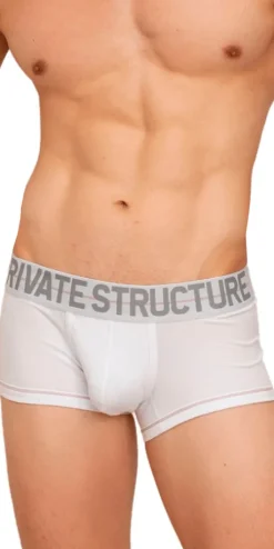 Private Structure Moux4103 Mo Lite Mid Waist Trunks White