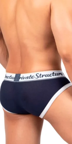 Private Structure Scus4529 Classic Mid Waist Mini Briefs Navy