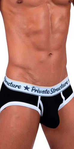 Private Structure Scus4529 Classic Mid Waist Mini Briefs Black
