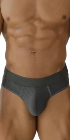 Xtremen 91268 Elite Athletic Micro-perforated Performance Thongs Gray