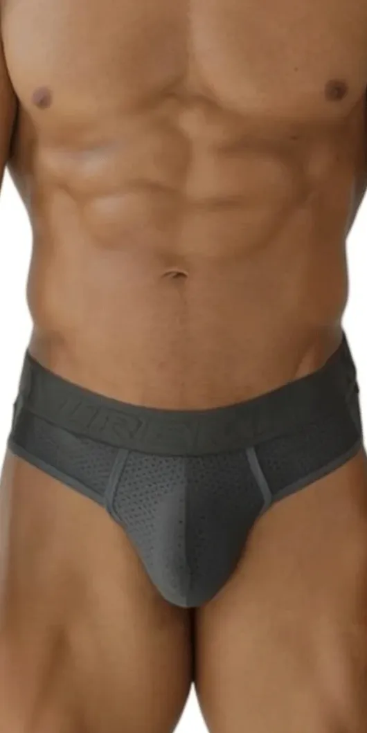 Xtremen 91268 Elite Athletic Micro-perforated Performance Thongs Gray