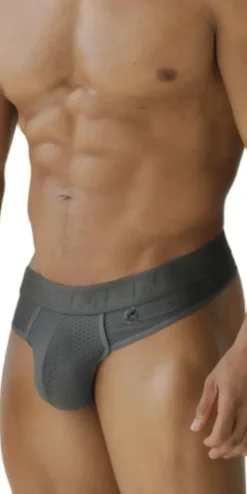 Xtremen 91268 Elite Athletic Micro-perforated Performance Thongs Gray