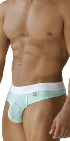 Xtremen 91268 Elite Athletic Micro-perforated Performance Thongs Seawater