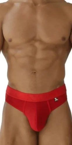 Xtremen 91268 Elite Athletic Micro-perforated Performance Thongs Red