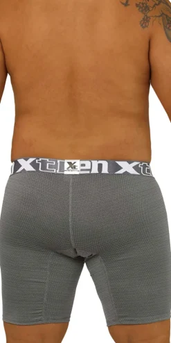 Xtremen 70005 Long Boxer Briefs Gray-white