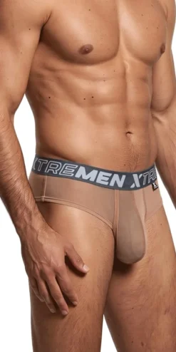 Xtremen 91262 Microfiber Mesh Briefs Brown