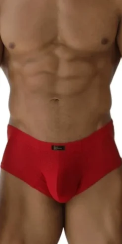 Xtremen 91269 Sleek V-cut Performance Mesh Briefs Red