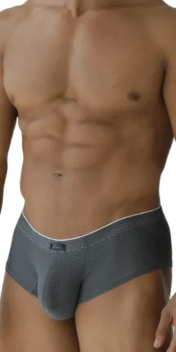 Xtremen 91269 Sleek V-cut Performance Mesh Briefs Gray