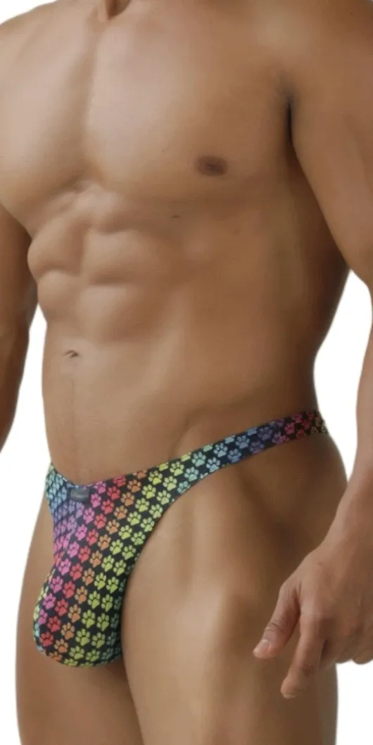 Xtremen 91284 Ultimate Rainbow Expression Men's Thong Paw Print
