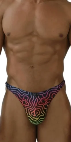Xtremen 91284 Ultimate Rainbow Expression Men's Thong Labyrinth